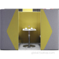 Open Sound Proof Meeting Pod Wood frame office soundproof meeting sofa with table Manufactory